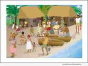 Garifuna Village by Isidra Sabio